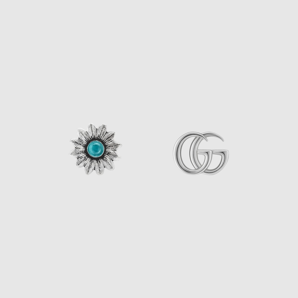 ダブルG ピアススターリングシルバー | GUCCI公式