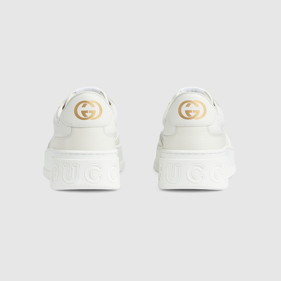 GG 26 Platform Sneaker White Green Monogram Canvas 632829 main image 0