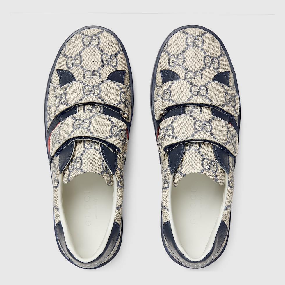 美品　GUCCI Kids 2点　36M Children's Ace sneaker in blue and grey GG Supreme | GUCCI® US