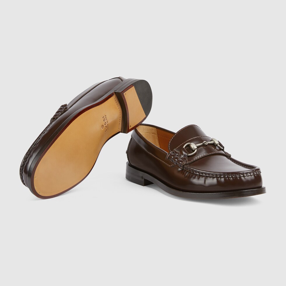 Brown mens sale gucci loafers