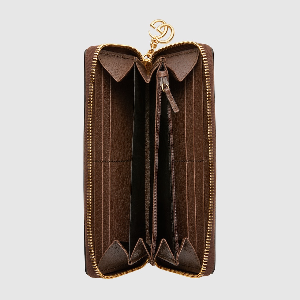 【極美品】GUCCI ジップアラウンドウォレット　オフィディア　長財布　黒 オフィディア〕ジップアラウンドウォレット ・グレー＆ブラック