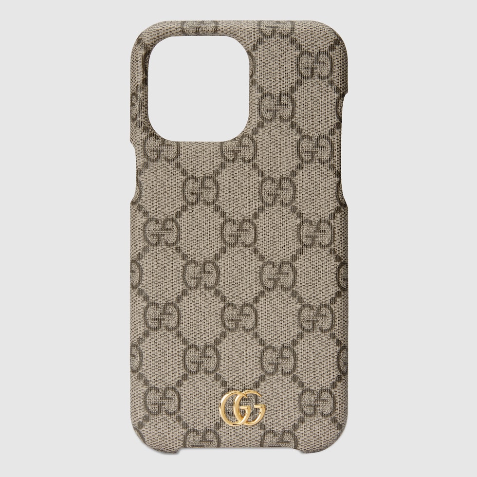 GUCCI♡グッチ♡iPhone 15 Pro Max♡iPhoneケース♡ オフィディア〕iPhone 15 Pro Max ケース ・ベージュ＆エボニー