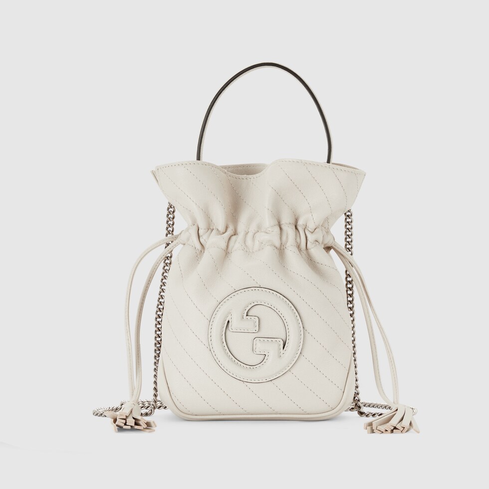 Minibolso bombonera Gucci Blondie en piel blanca GUCCI ES