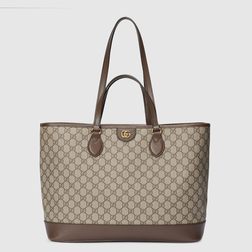 Cabas Ophidia taille moyenne en toile Supreme beige et ebene GUCCI FR