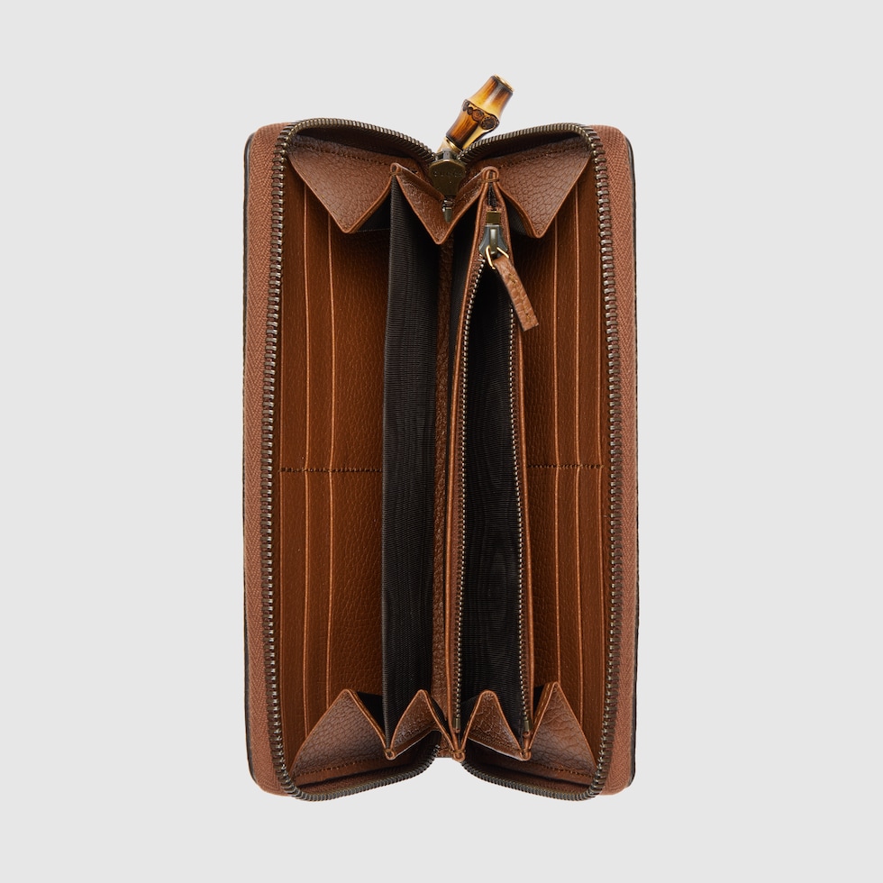 小物 GUCCI Bamboo Leather Long Wallet brown GUCCI Long Wallet GG Canvas Bamboo Tassel Brown Women's From