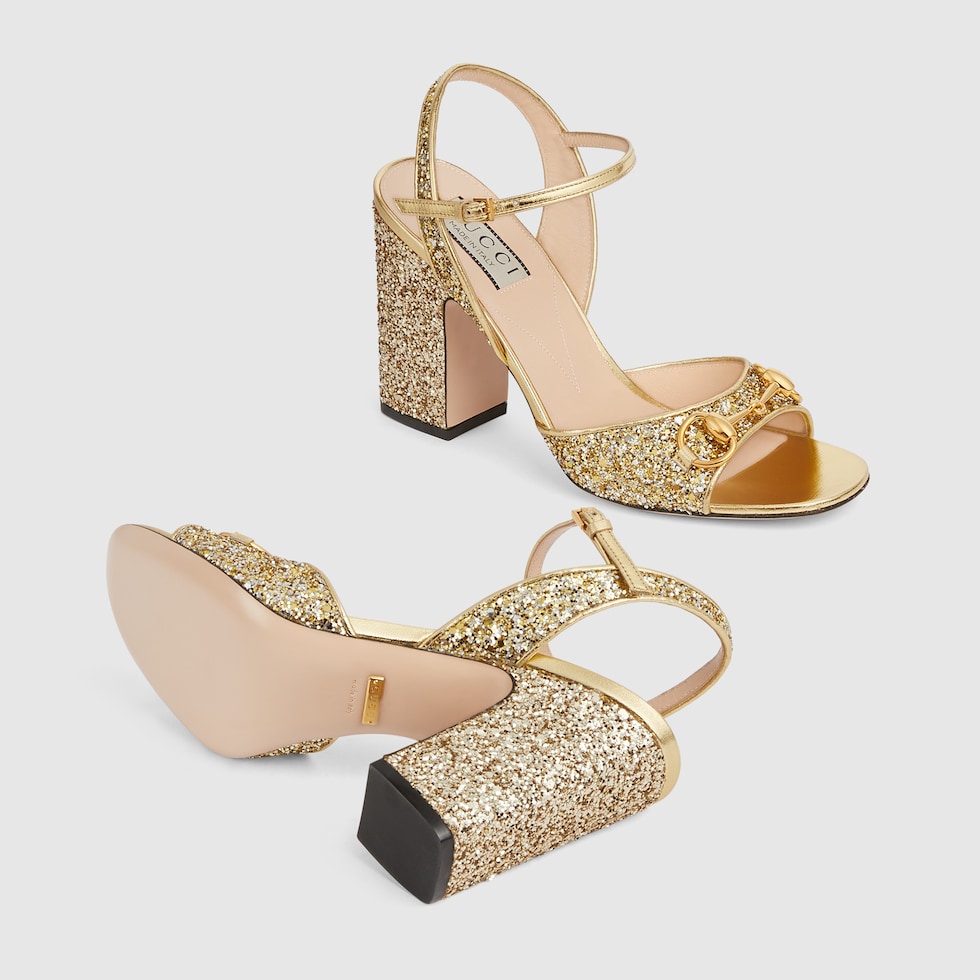 Gucci clearance gold sandals