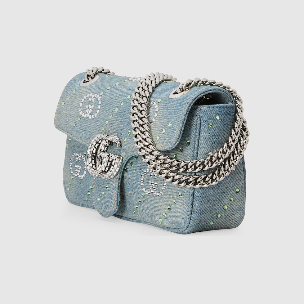 Gg marmont denim shoulder bag new arrivals