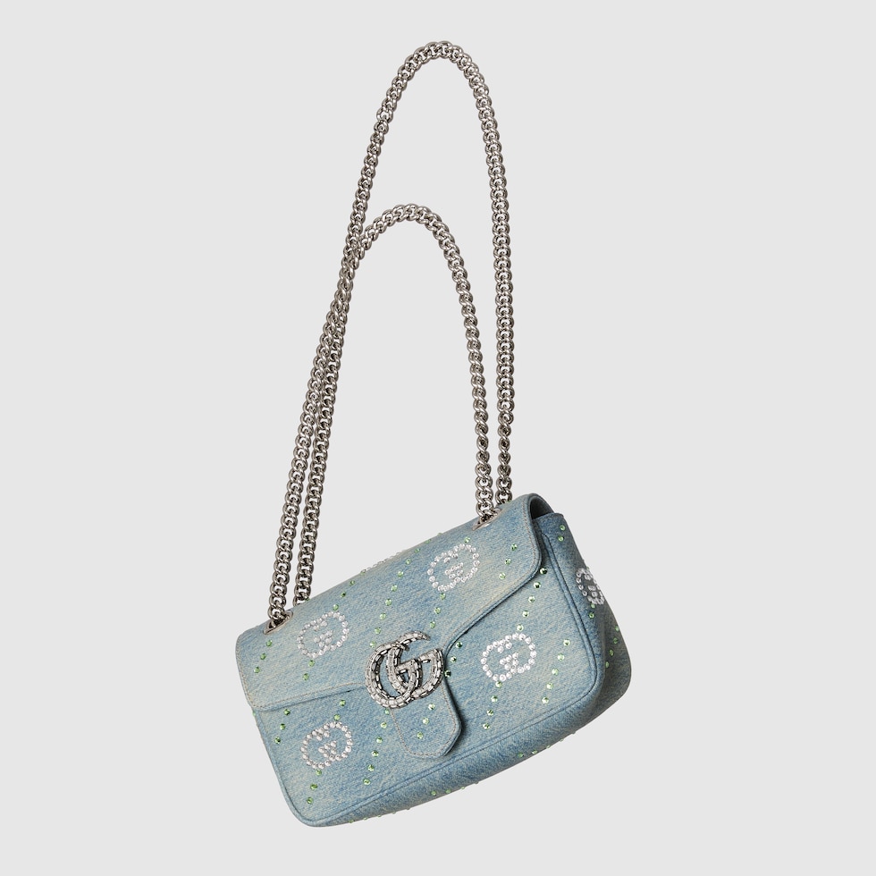 Gg marmont denim shoulder bag new arrivals