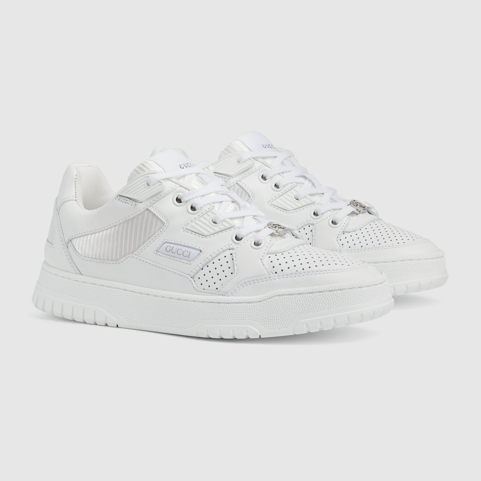 Plain white gucci on sale trainers