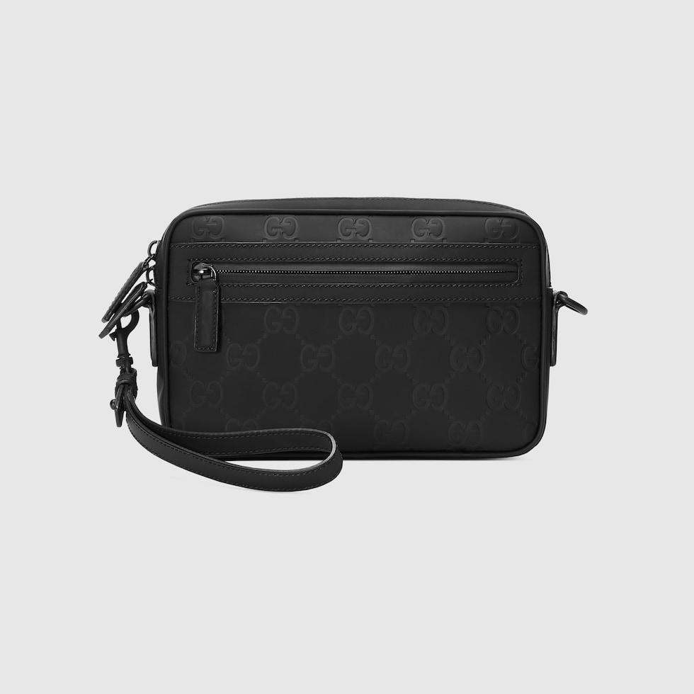 絶妙なデザイン GUCCI ブラック ベルトバッグ エフェクト GG