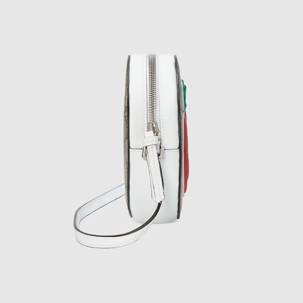 Gucci GG Logo White Leather And Embroidered Canvas Platform