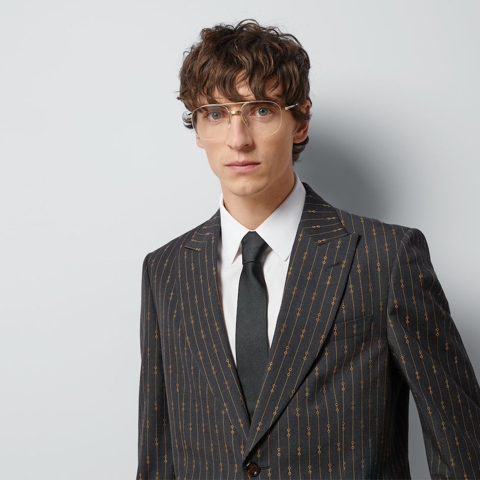 Silk tie with Double G detail in black | GUCCI® US