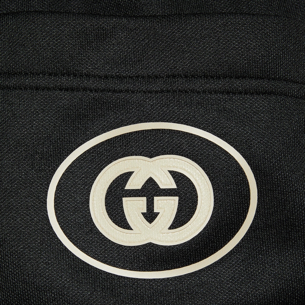 Technical jersey shorts in black GUCCI SG