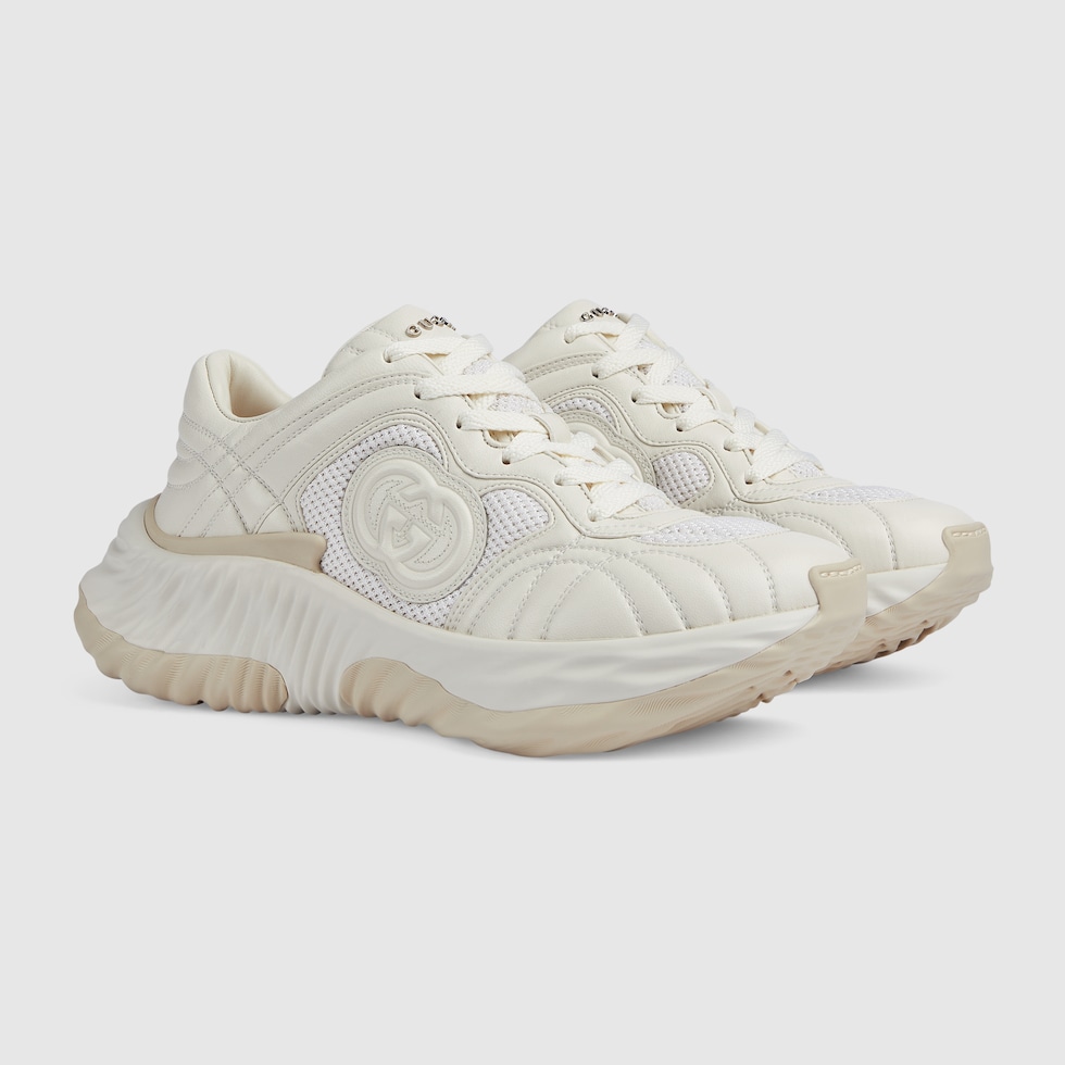 Women's Gucci Ripple trainer in off white leather | GUCCI® UK