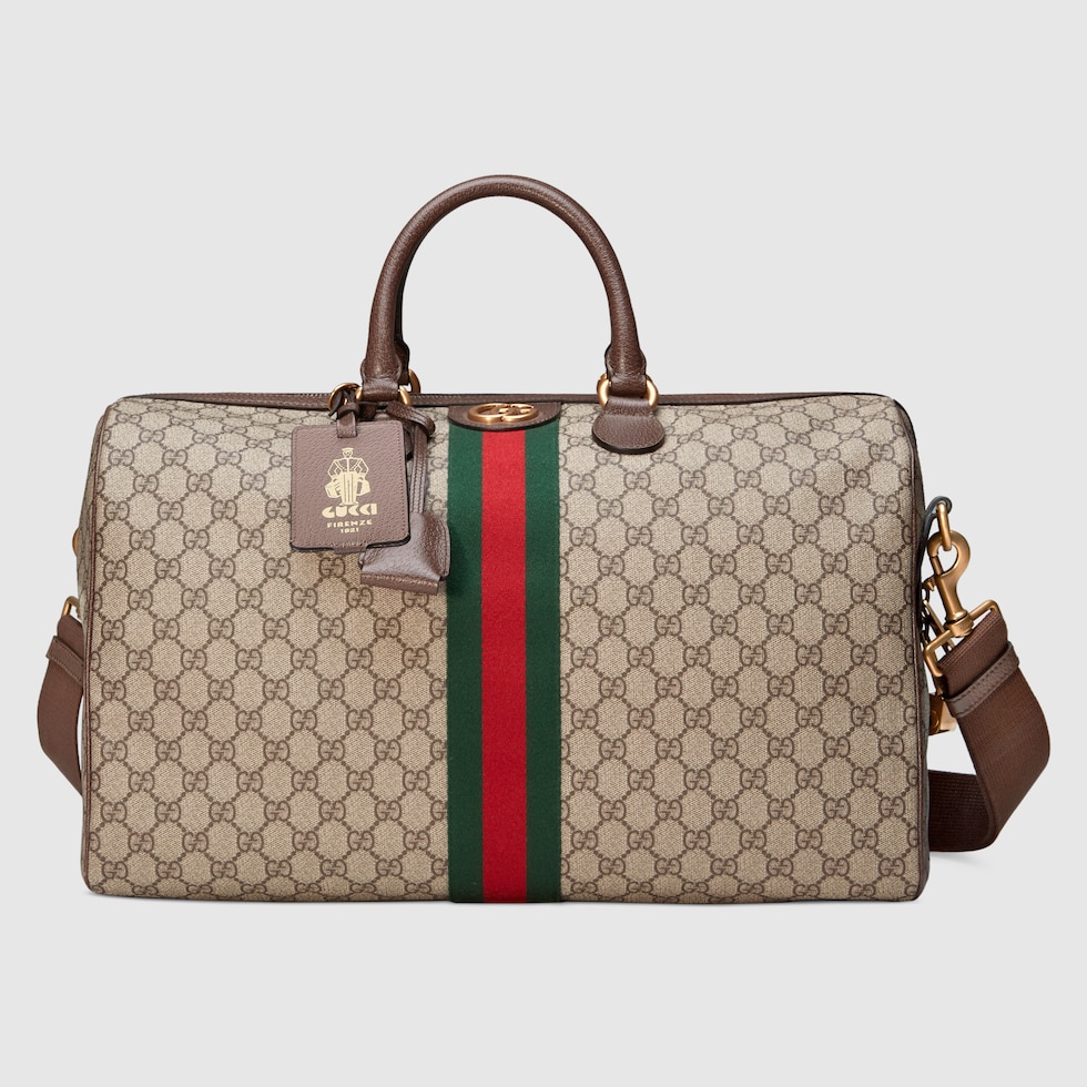 最も  Gucci Savoy〕ミディアム ダッフルバッグGGスプリーム バッグ