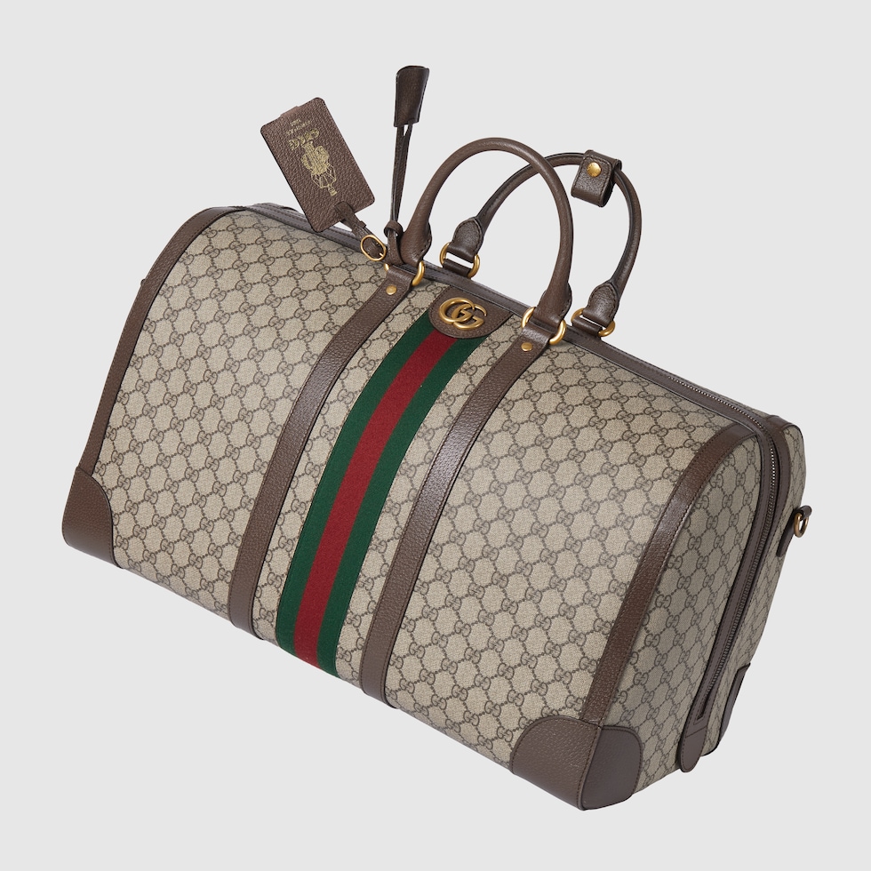 【GUCCI】ボストンバッグ　旅行鞄　GGスプリーム　ブラウン GUCCI - GUCCI グッチ GGスプリーム ボストンバッグ