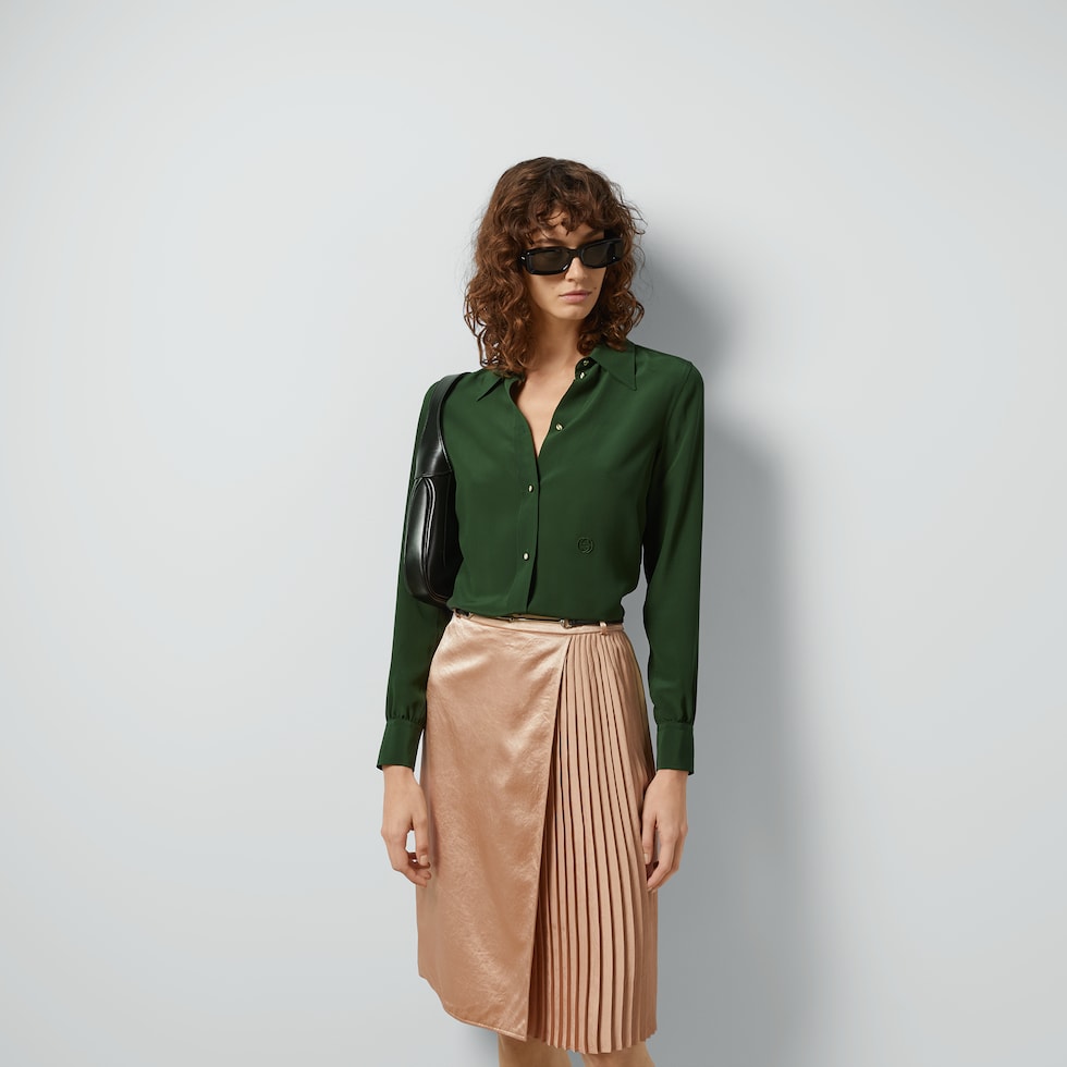 スカート Gucci Crepe De Chine Short Skirt Thumbs_33W---GUCCI---