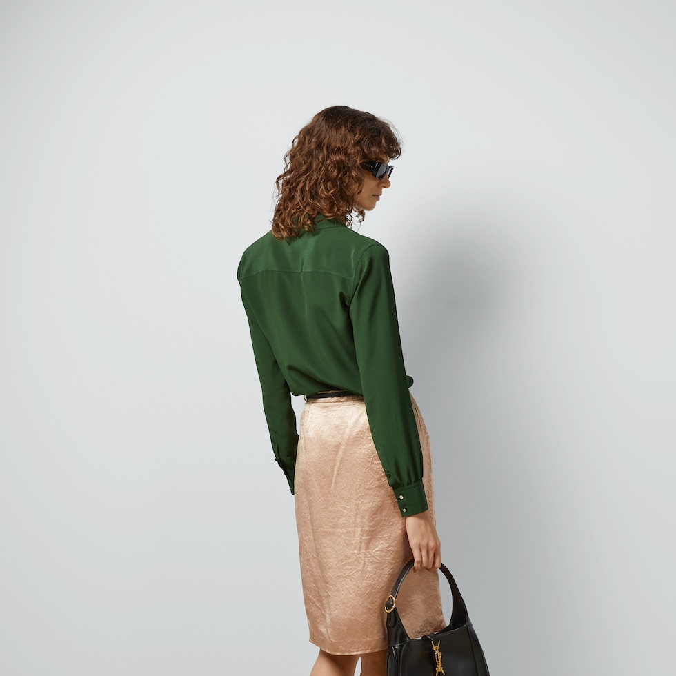 【関税&送料込】Gucci Crepe De Chine Short Skirt 761896_ZAPJ7_3281_010_100_0000