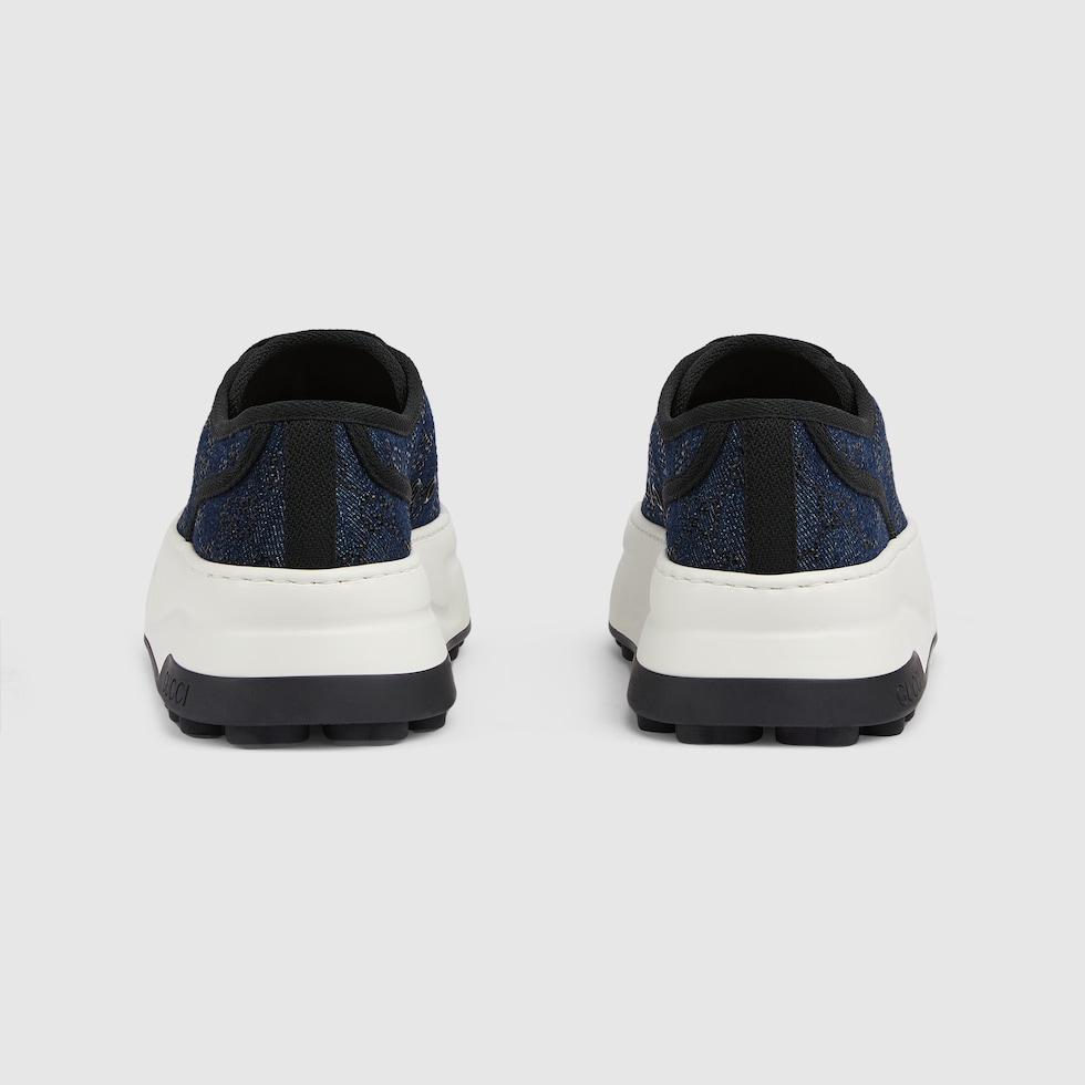 Women's GG sneaker in blue denim | GUCCI® US