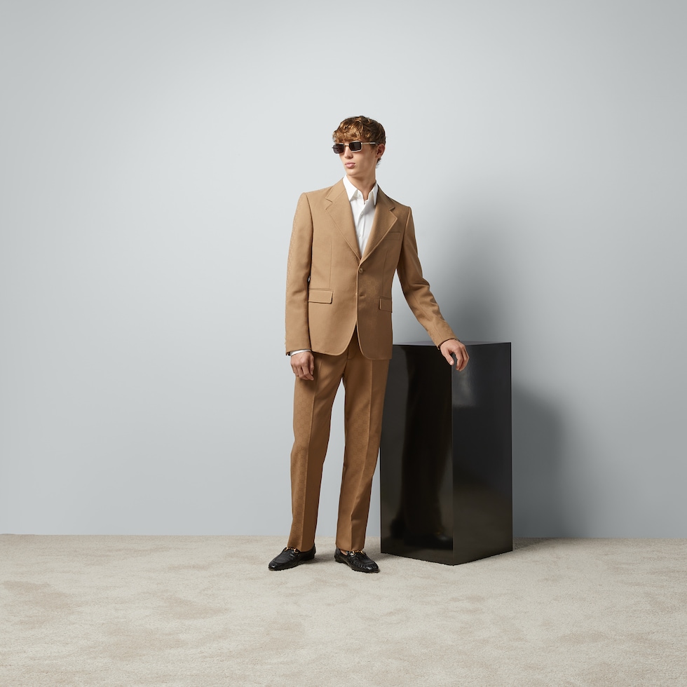グッチ GUCCI ホースビットコーデュロイラインパンツ ブルー