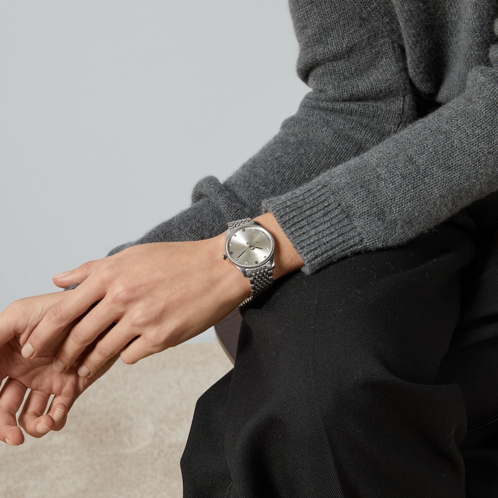 G-Timeless Uhr, 36 mm in Stahl | GUCCI® DE