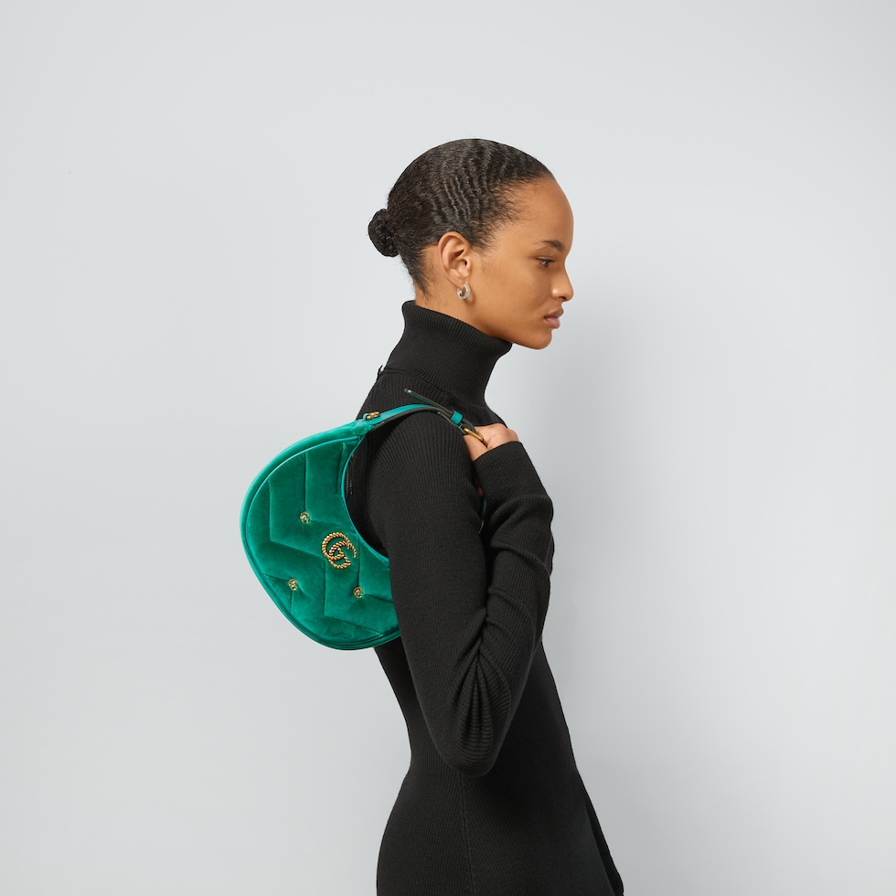 Gucci marmont velluto verde online