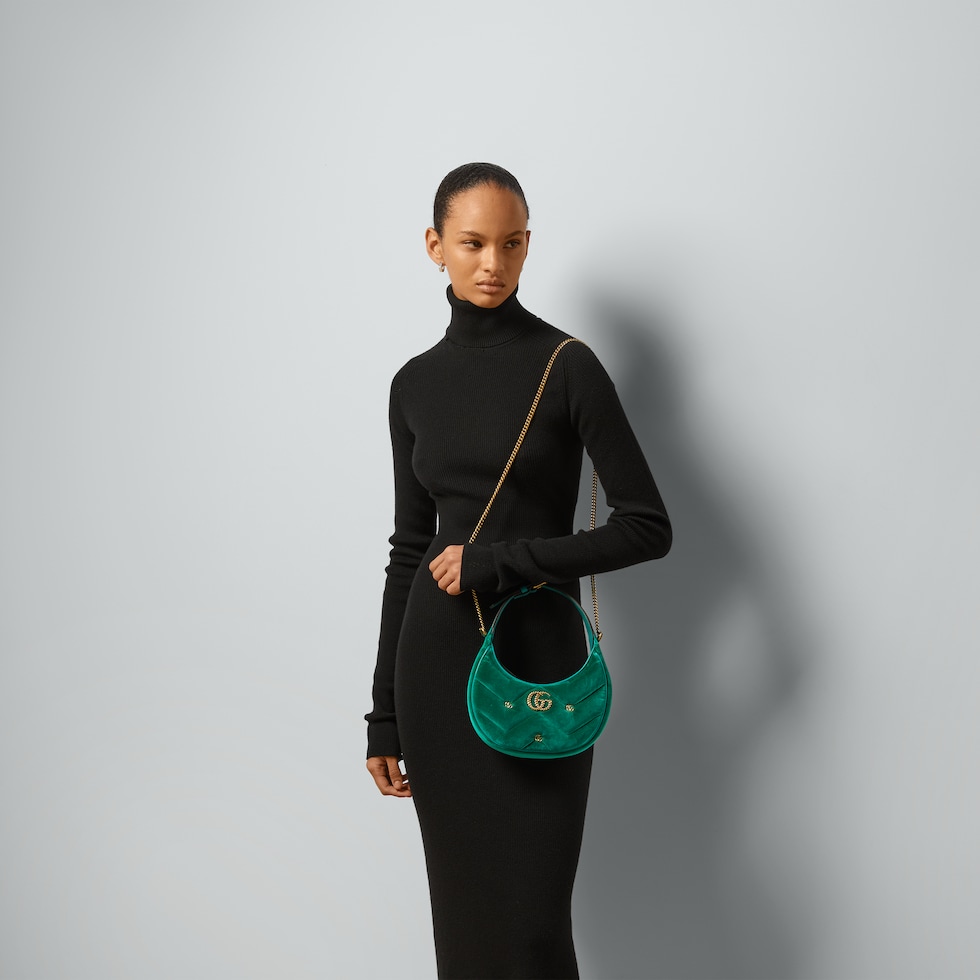 Sac gucci velour best sale vert