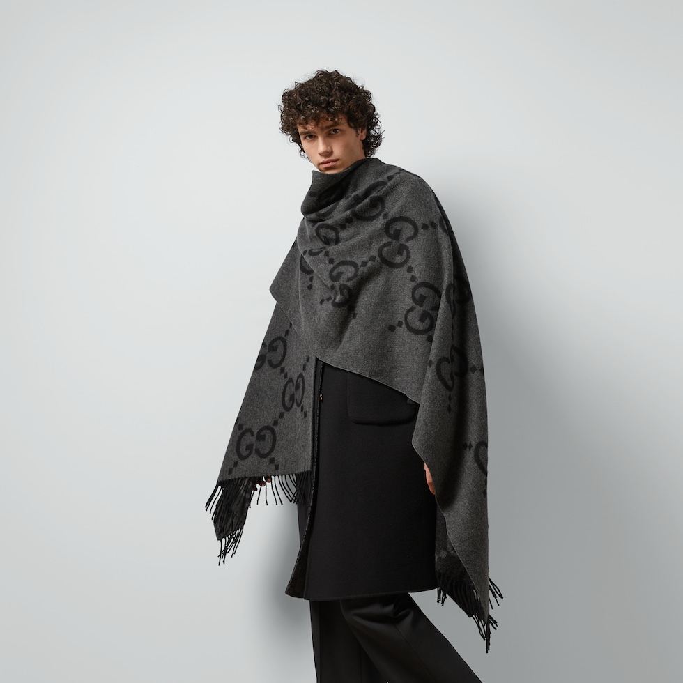 ポンチョ・ケープ Gucci Reversible Jumbo Gg Cashmere Cape 774308_4GABX_1360_004_100_0000