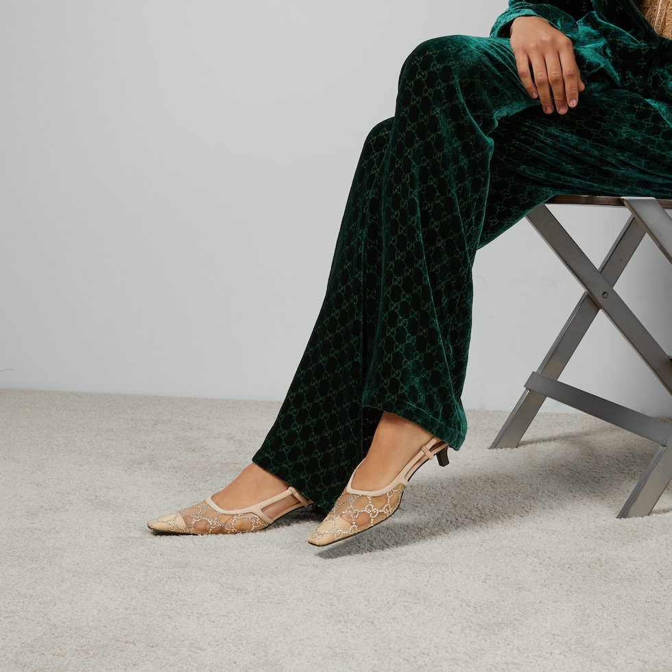 【GUCCI】GG SLINGBACK PUMP スリングバック フラットシューズ GUCCI】GG SLINGBACK PUMP スリングバック フラットシューズ