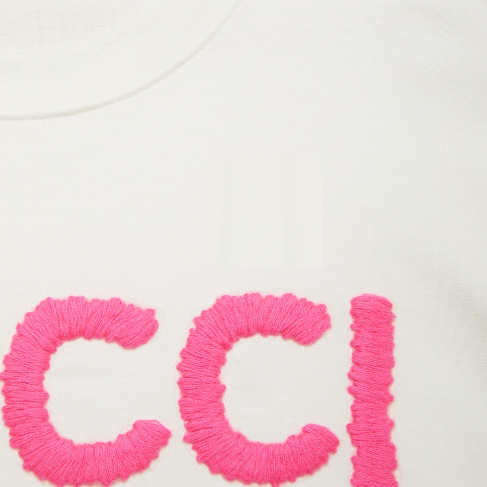 Pink and shop white gucci shirt