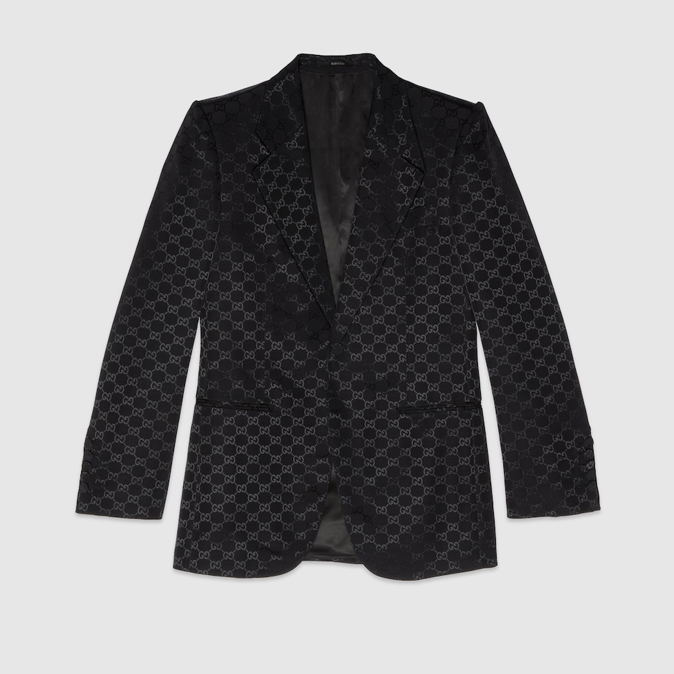 近年モデル【GUCCI】グッチ ジャケット イタリア製 レーヨン シルク 綿 GUCCI - 本物美品 近年モデル グッチ GG Off The Grid 総柄