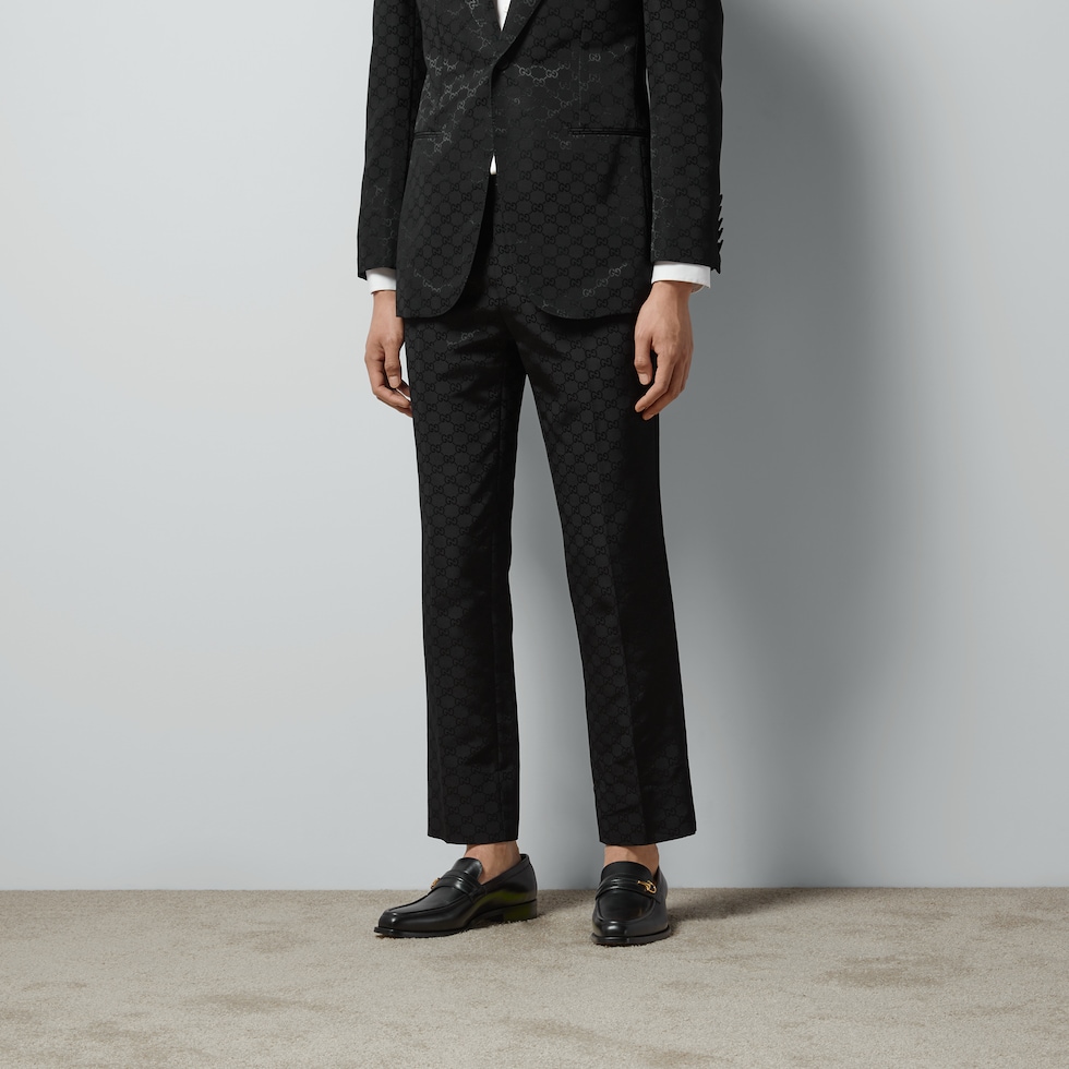 グッチ メンズ ウェアGGコットンヴィスコース フォーマルパンツ