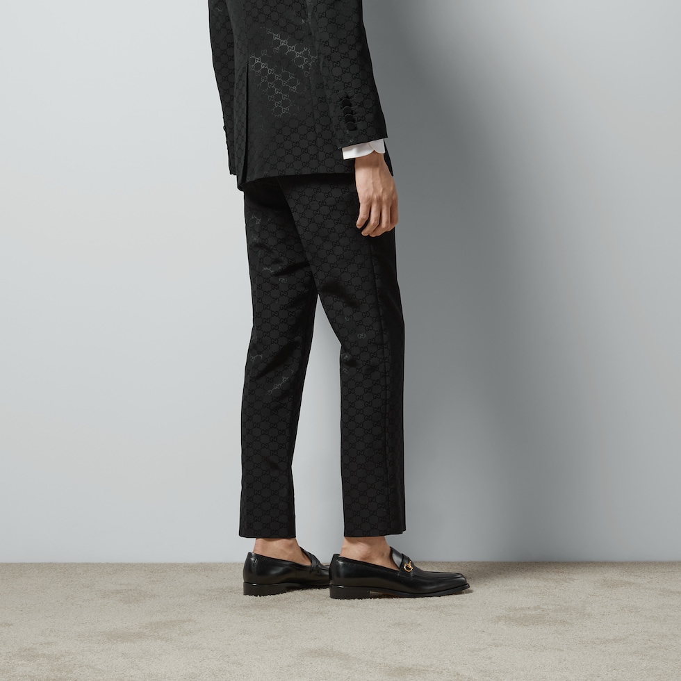 GG cotton viscose formal trouser in black GUCCI GR