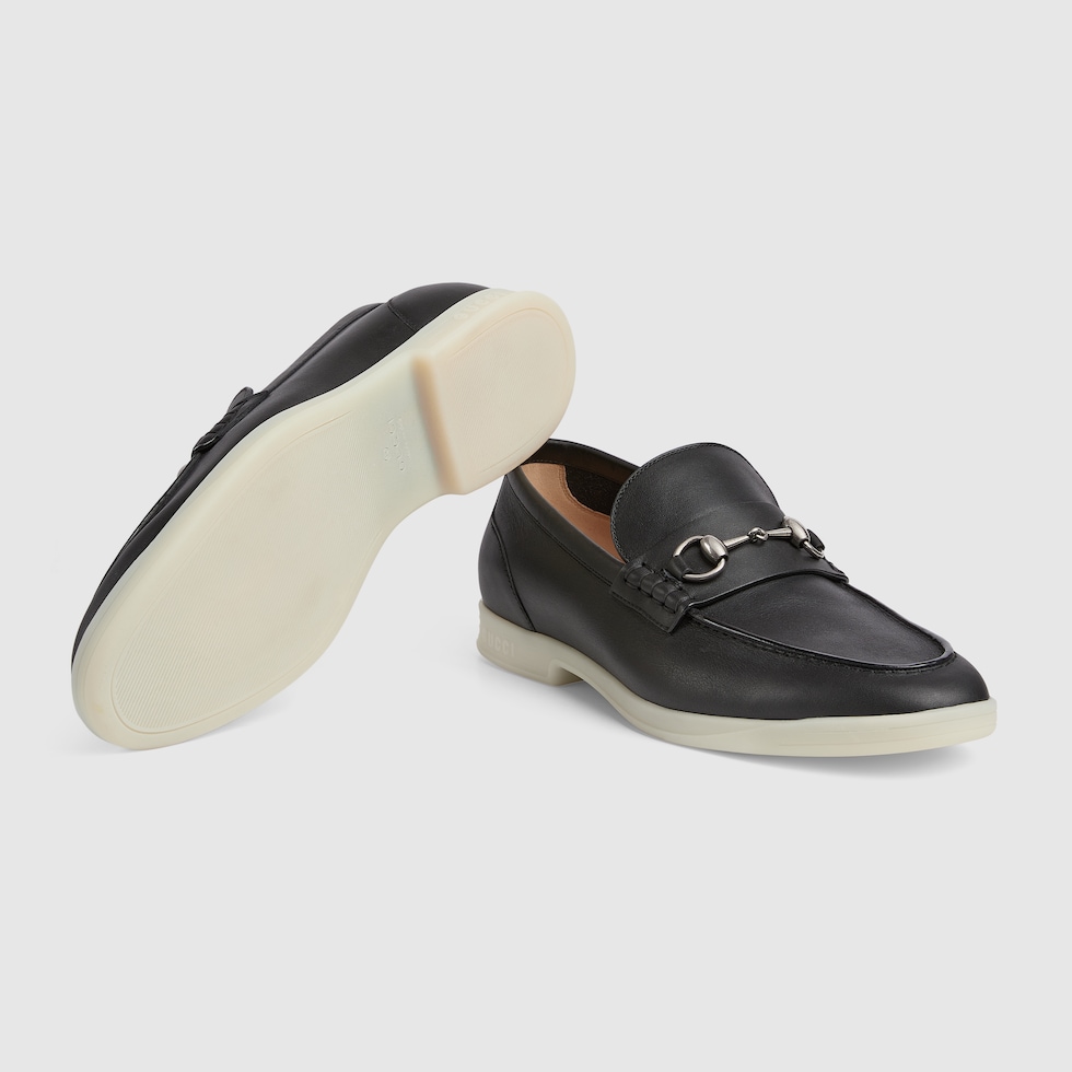 Men s loafer with Horsebit in black leather GUCCI SG