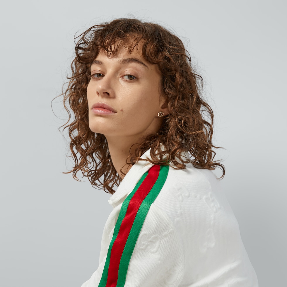 GUCCI グッチ レディース シャツ 花柄 フラワー 赤 レッド