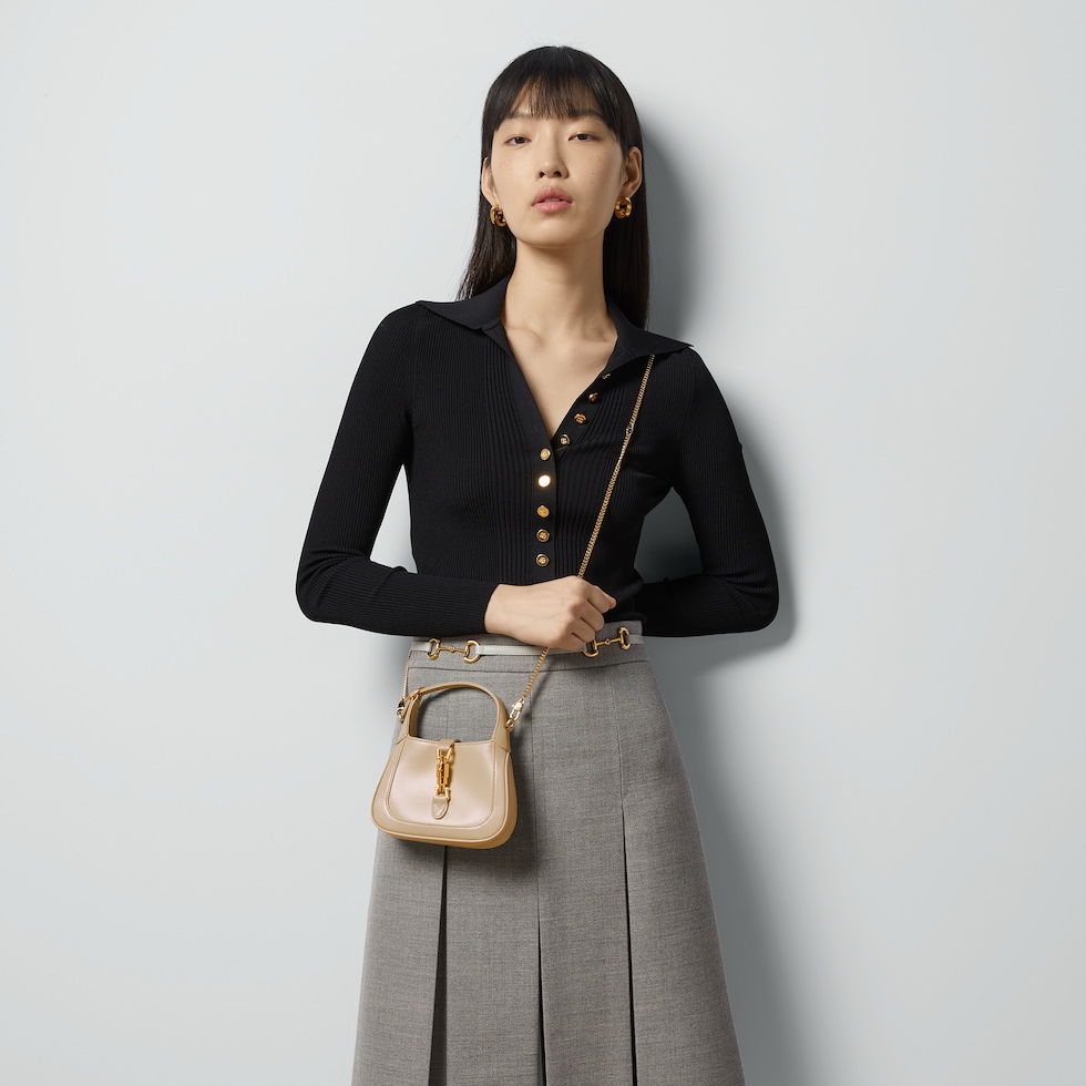 Gucci Jackie 1961 nano bag in light beige leather | GUCCI® SG