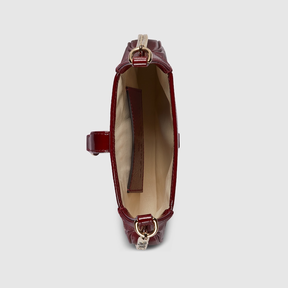 Gucci Jackie Notte mini bag in Rosso Ancora red patent