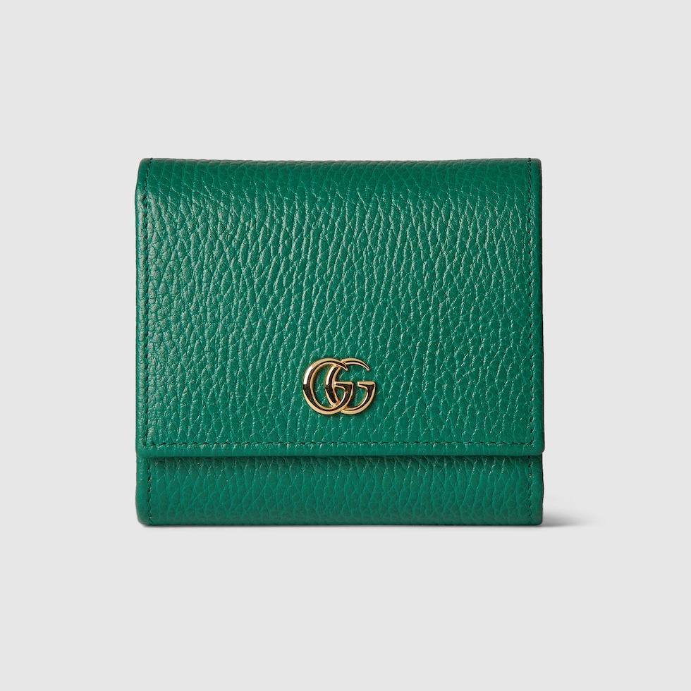 ✨新品同様✨GUCCI ダブルG ミディアムウォレット　グリーン　レザー　現行 598587_CAO2G_3146_001_080_0000