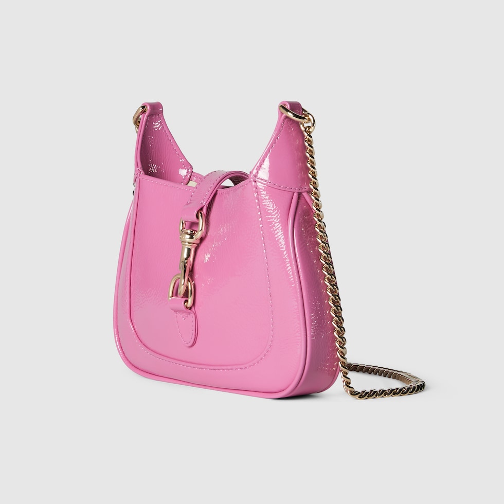 Gucci Jackie Notte mini bag in pink patent leather GUCCI UK