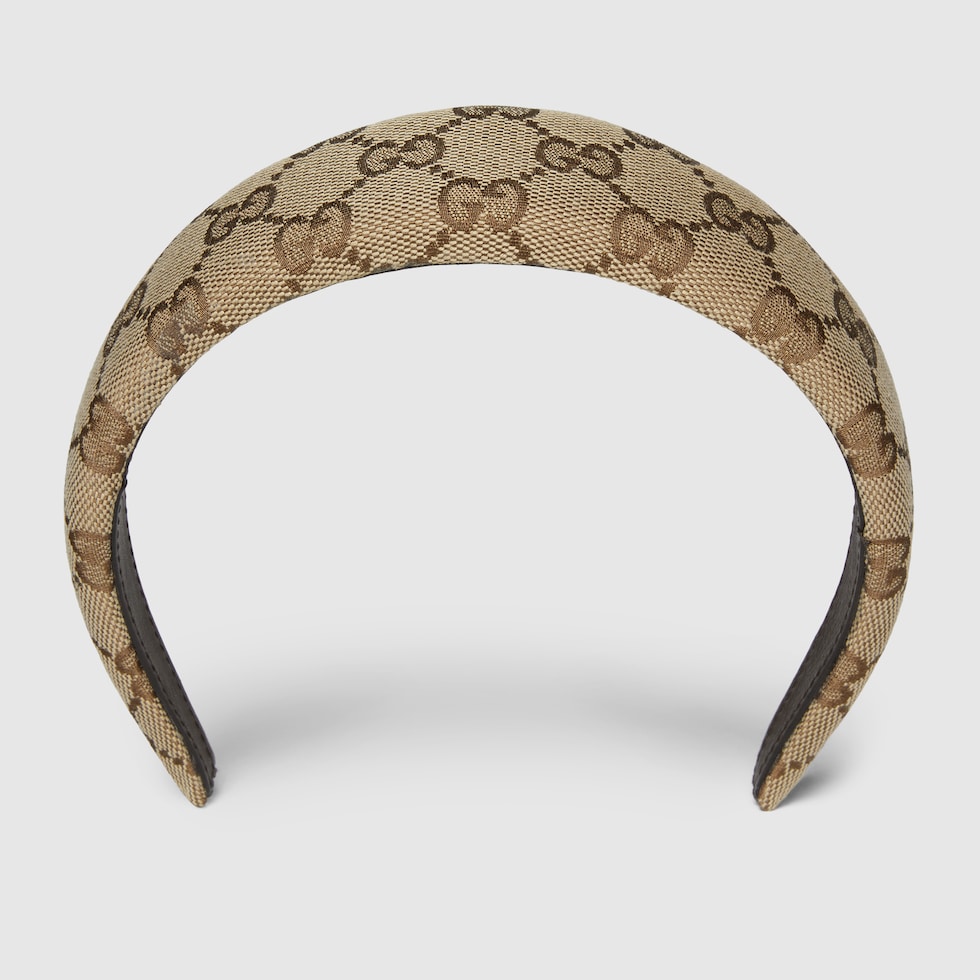 Original GG canvas hairband in beige and ebony | GUCCI® US
