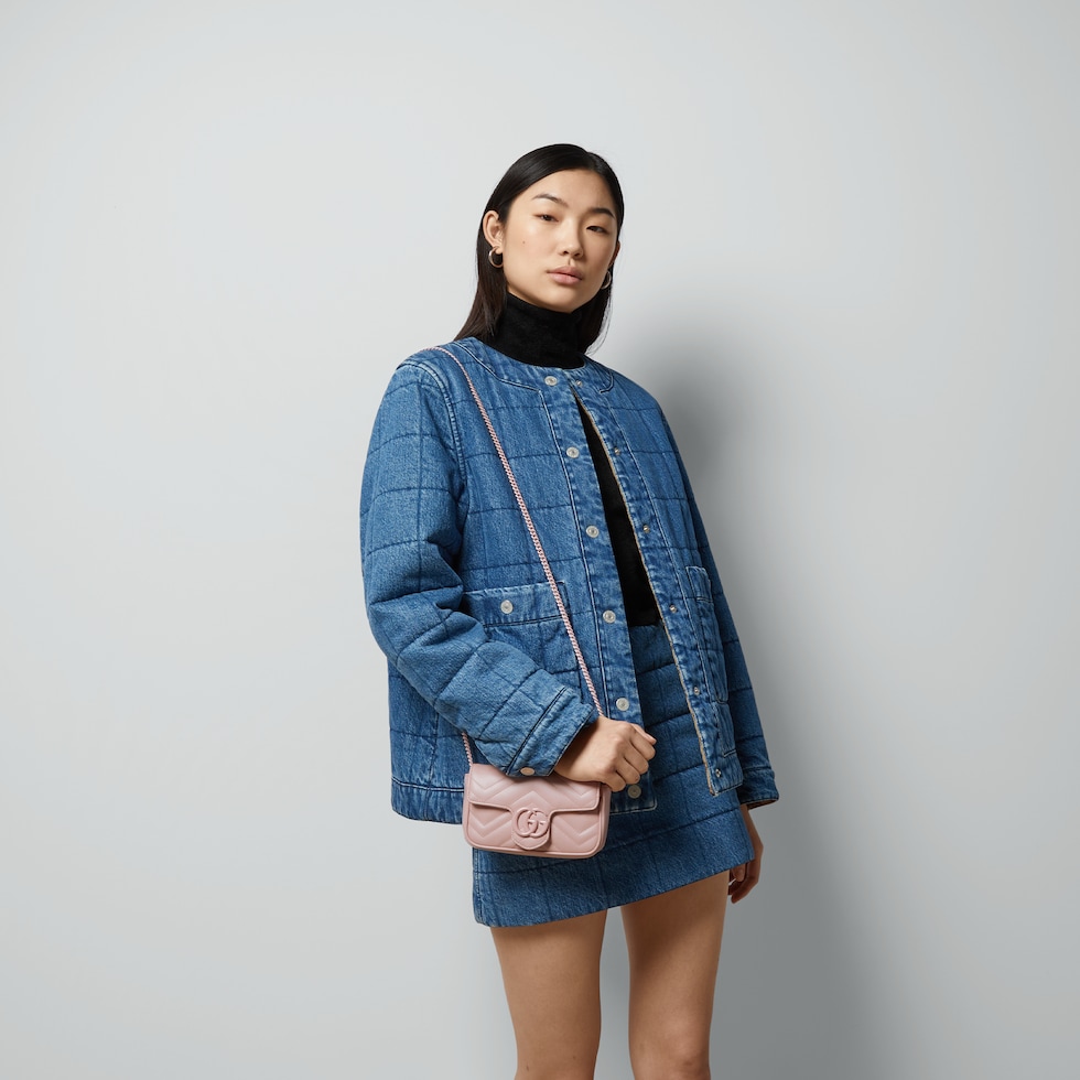 GGマーモント〕スーパーミニバッグライトピンク レザー | GUCCI公式