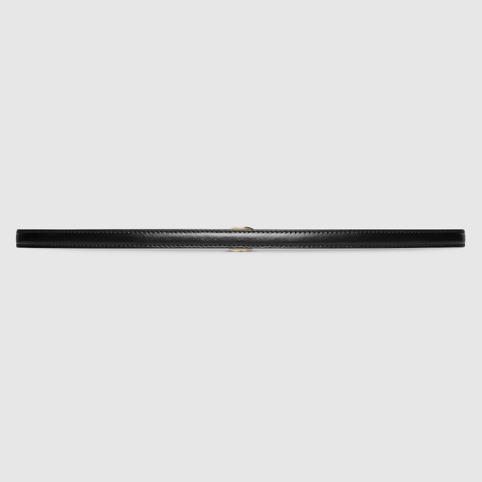 GUCCI｜ (723073 0YA0G 1000) Gucci Blondie thin belt in black leather | GUCCI® US