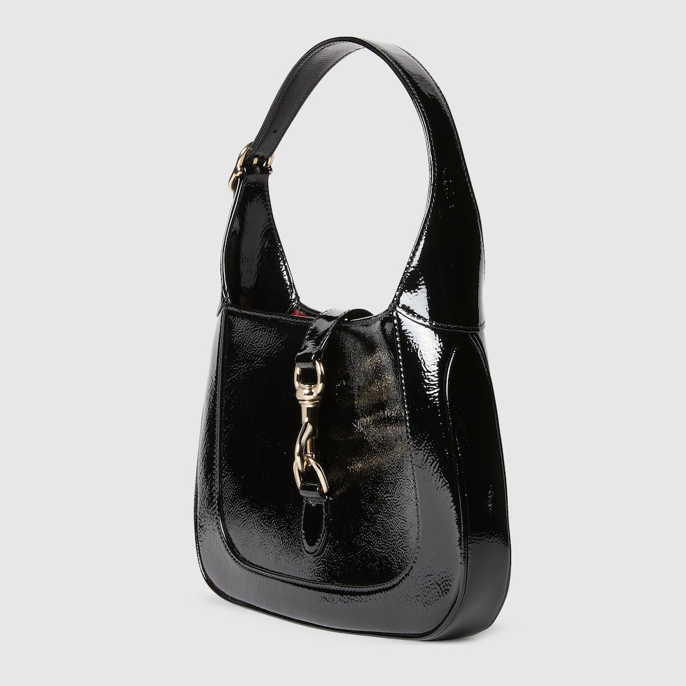Gucci Jackie medium bag in black patent leather | GUCCI® US