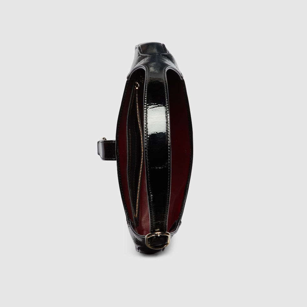 Gucci Jackie medium bag in black patent leather | GUCCI® US Gucci Jackie medium bag in black patent leather | GUCCI® US