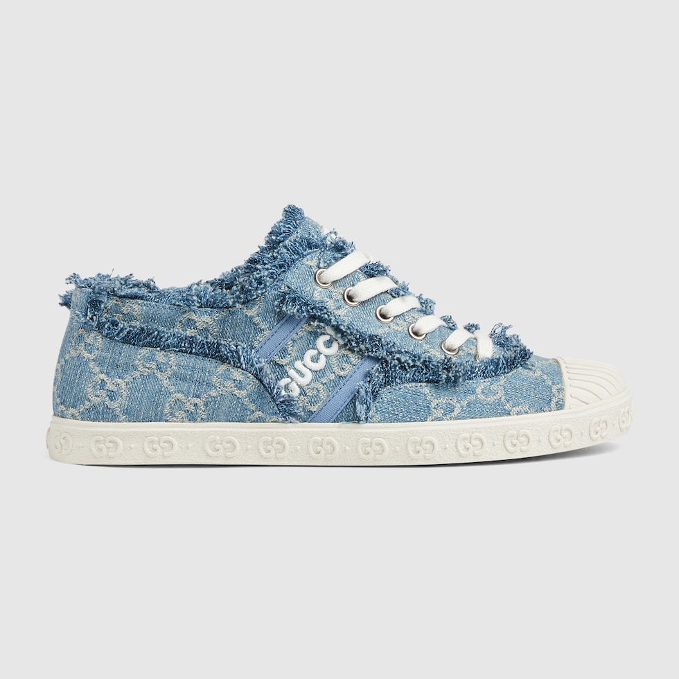 Blue hot sale gucci trainers