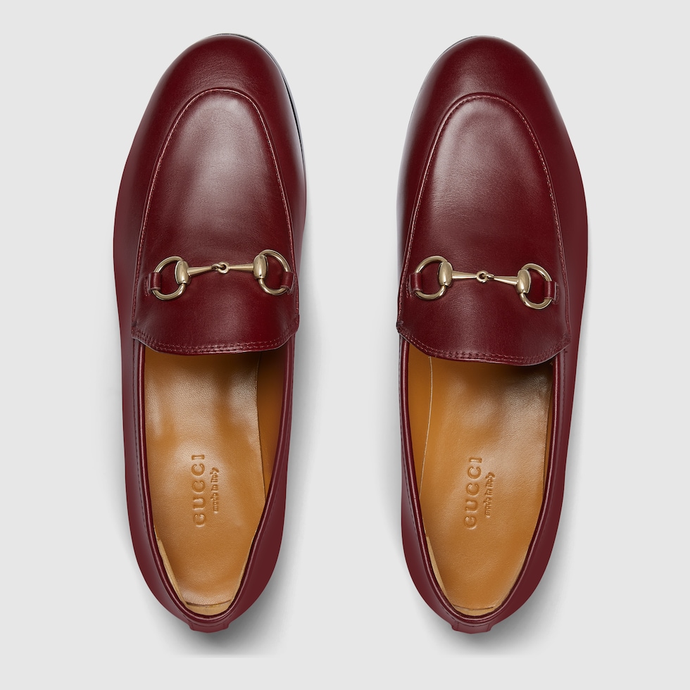 Mocassino Gucci Jordaan donna in Pelle Rosso Ancora GUCCI Italia