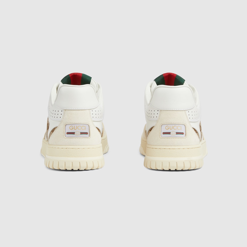 スニーカー GUCCI RE-WEB SNEAKERS Men's Gucci Re-Web sneaker in white leather | GUCCI® CA