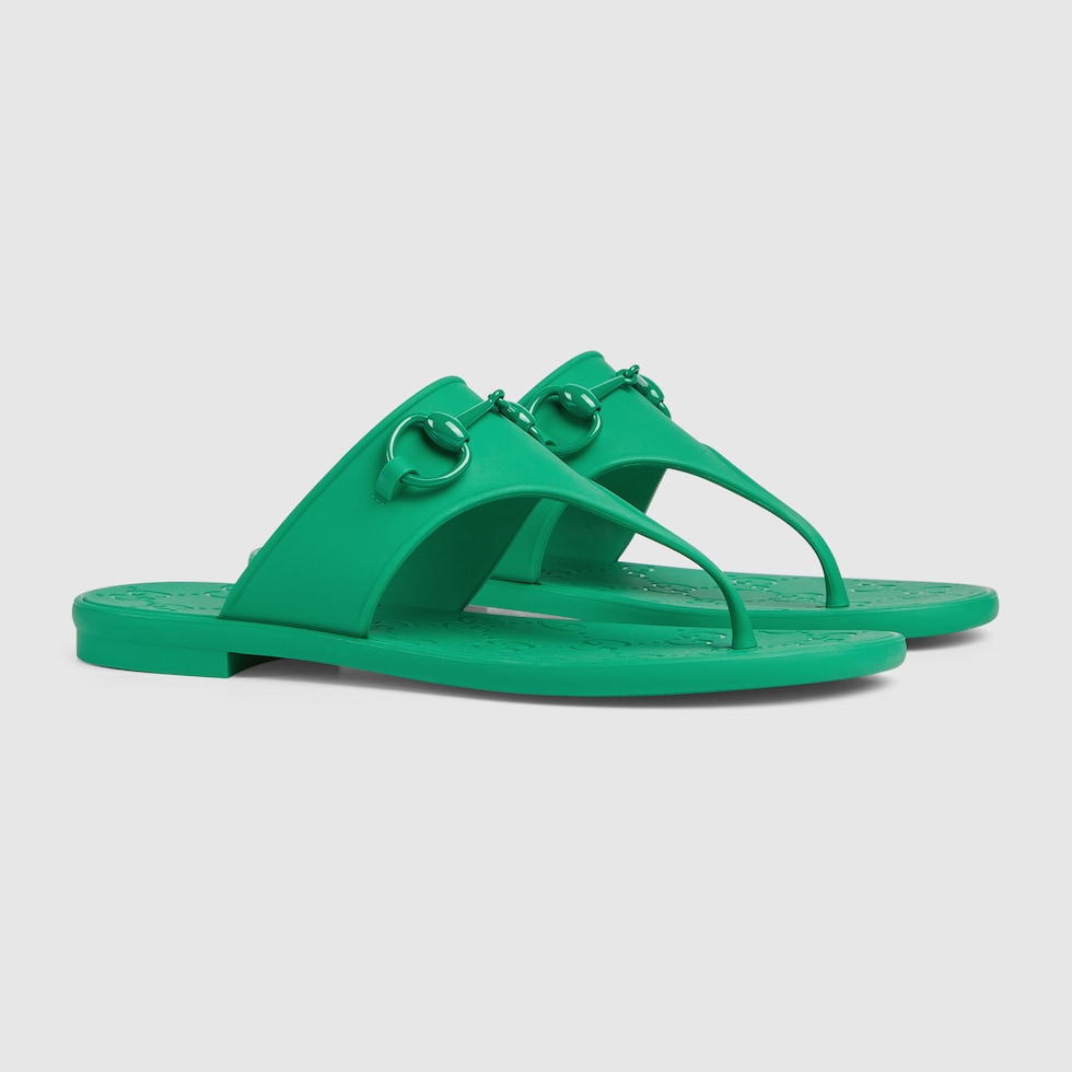 Gucci flip flops green online