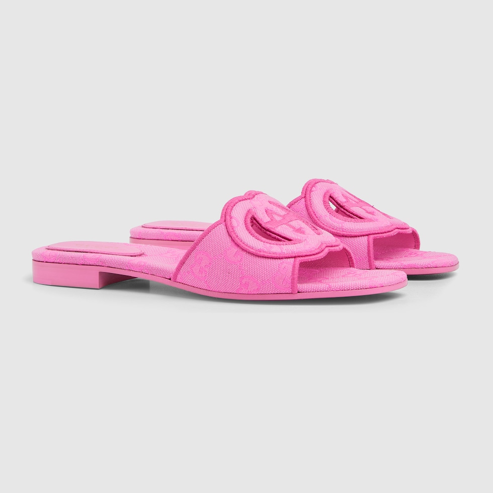 Pink gucci slides men store