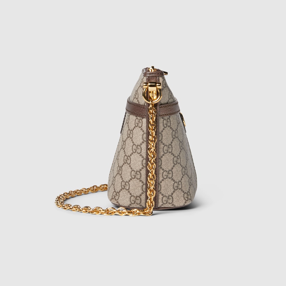 Ophidia Mini Shoulder Bag In Beige And Ebony Gg Supreme 